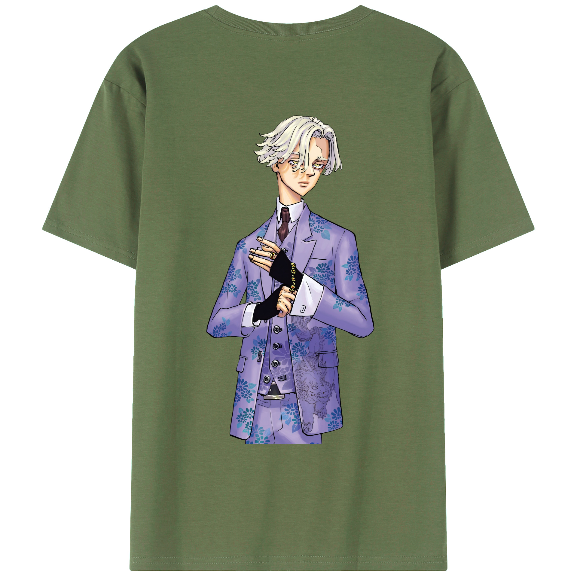 （画像用） 東京リベンジャーズ Tokyo Revengers 綿100％ メンズ半袖Tシャツ（バックプリント） 通気性